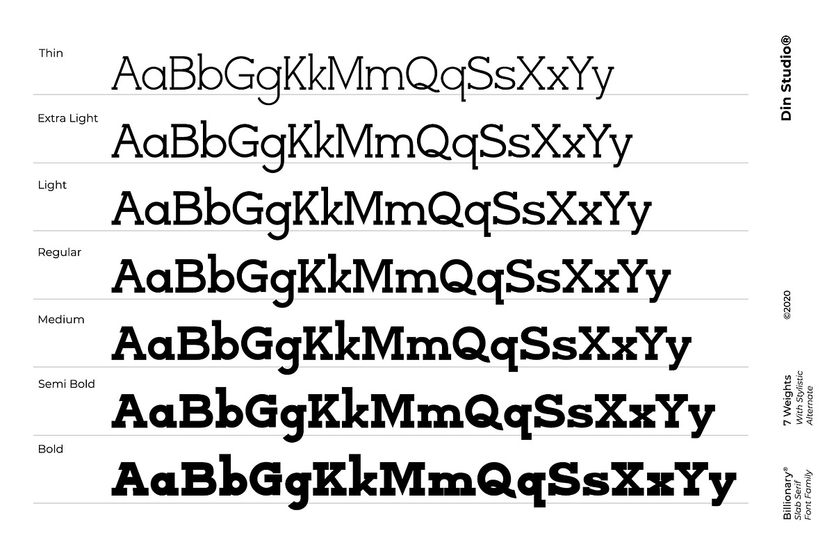 Billionary, a Slab Serif Font by din-studio.com (Photo 5 of 11)