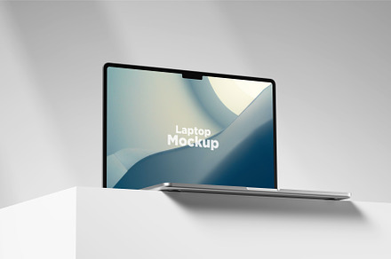 Macbook Air on Platform Mockup