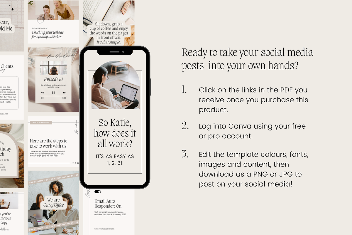 Social Media Business Canva Template, a Social Media Template by Rise and Roar Design (Photo 6 of 6)