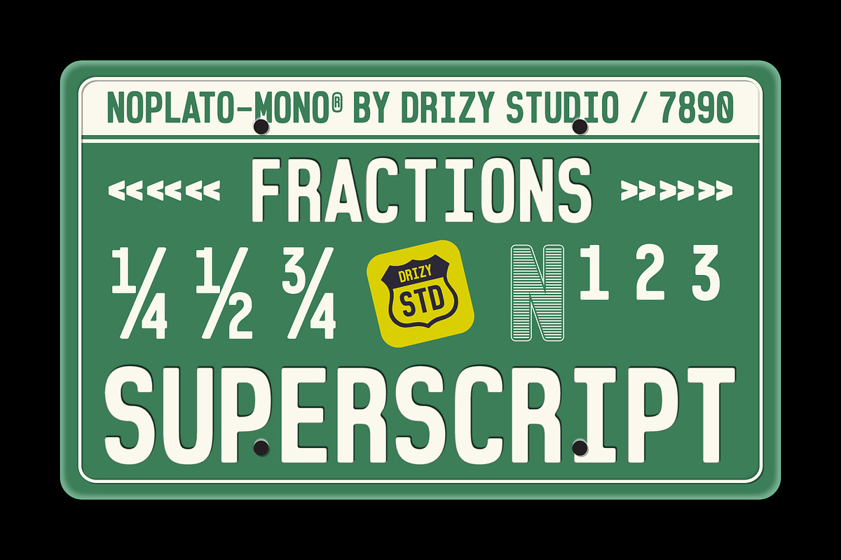 Noplato Mono - Condensed Monospaced, a Sans Serif Font by Drizy (Photo 5 of 10)