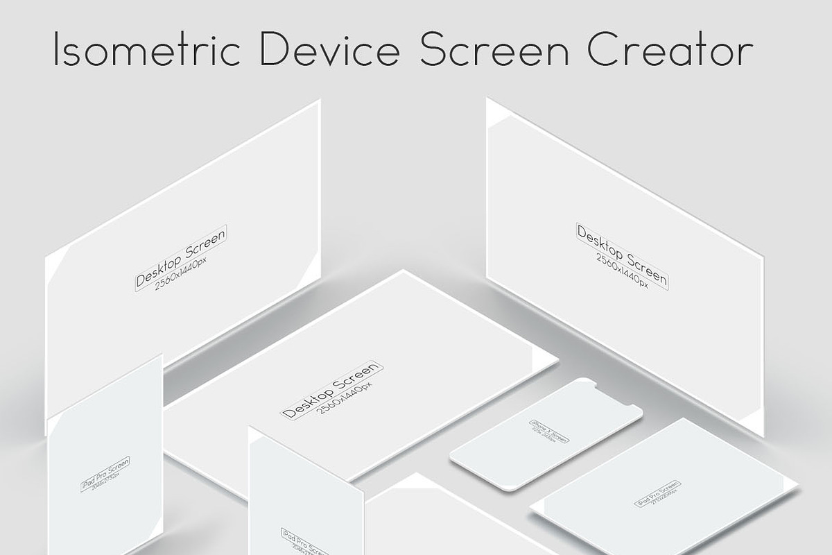 Isometric Device Screen Creator, a Product Mockup by RgraphicsDesign (Photo 2 of 6)