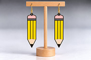 Pencil Earrings Laser Cut SVG, an Object Graphic by Canvas Craft (Thumbnail 2 of 4)
