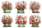Whimsical Spring Flower Basket, an Illustration by Dream Creation (Thumbnail 4 of 6)