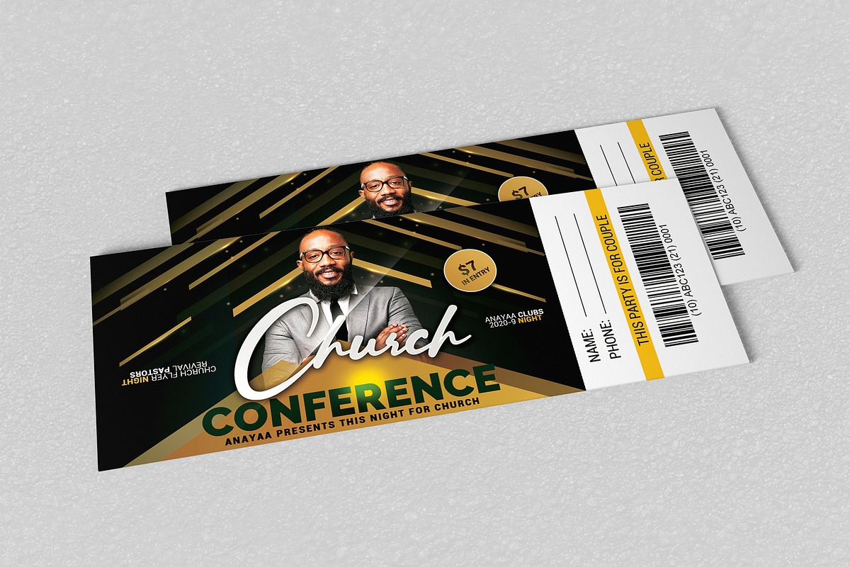 Church Conference Pass, a Card Template by Psd Templates (Photo 2 of 3)