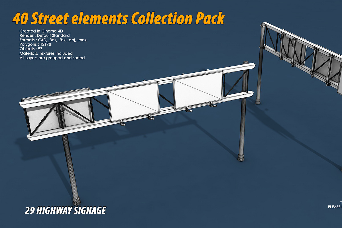 40 Street elements Collection Pack, an Architecture 3D Model by multimedia4ds (Photo 59 of 70)