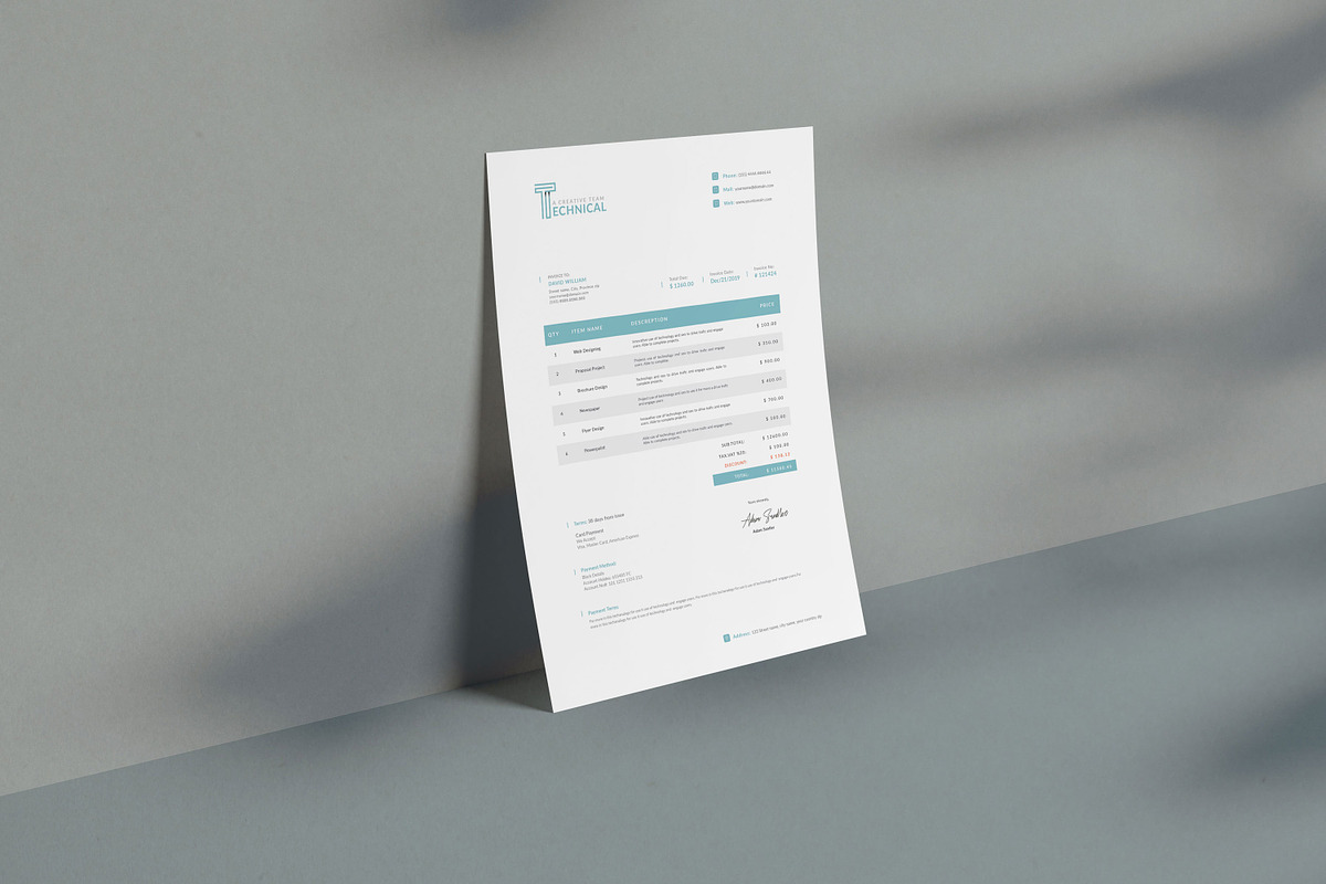 Invoice, a Stationery Template by UX-group (Photo 2 of 3)