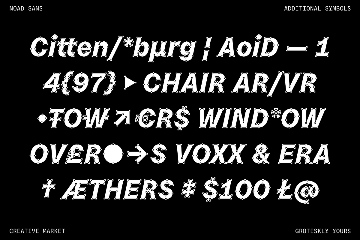 Noad Sans – Experimental Type Family, a Sans Serif Font by Eugene Tantsurin (Photo 7 of 15)