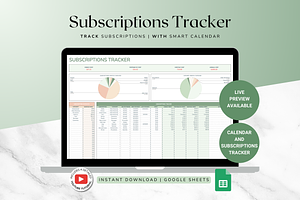 Subscriptions Tracker - Green