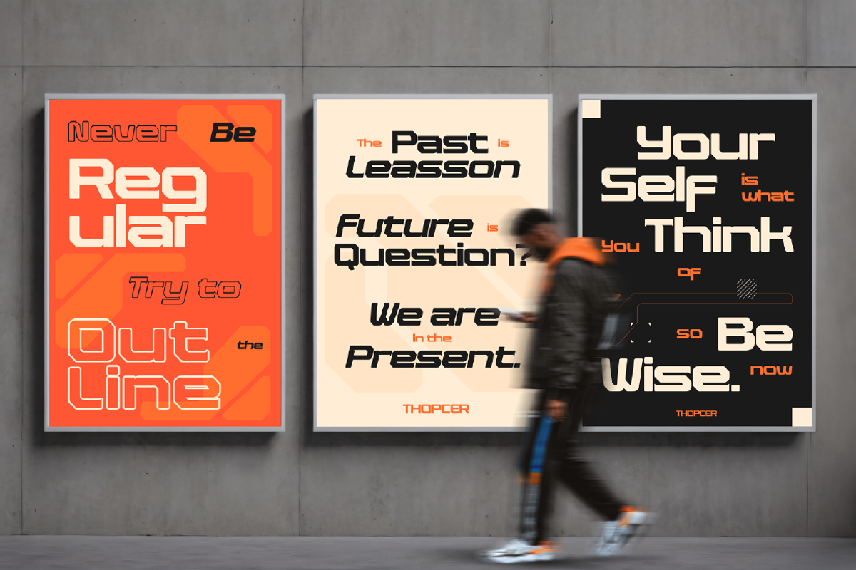 Thopcer, a Sans Serif Font by Burntilldead (Photo 10 of 12)