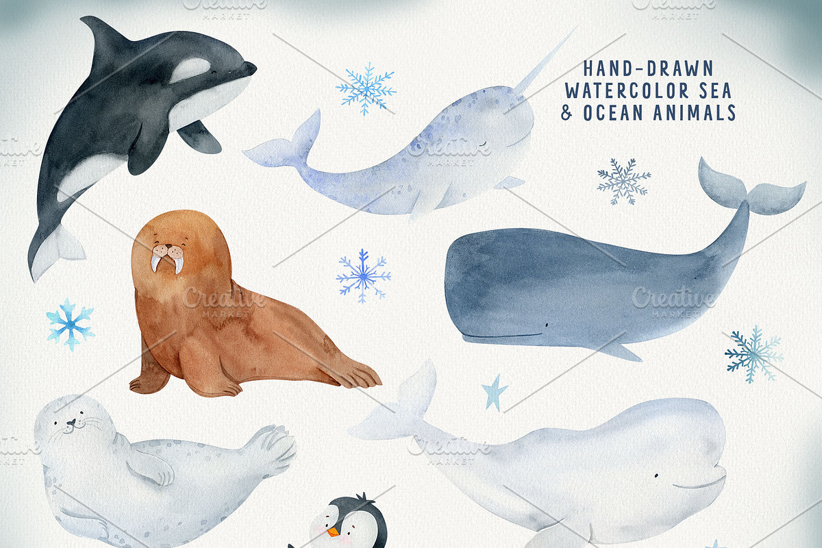 Cute Baby Animals Bundle 70% OFF, an Animal Illustration by Watercolor ...