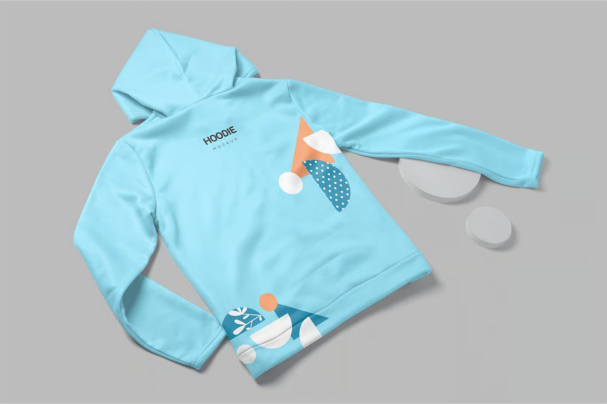 4 Hoodie Mockups, a Hoody Mockup by megostudi0 (Photo 5 of 6)