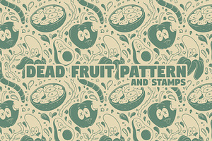 Cartoon Dead Fruits Pattern