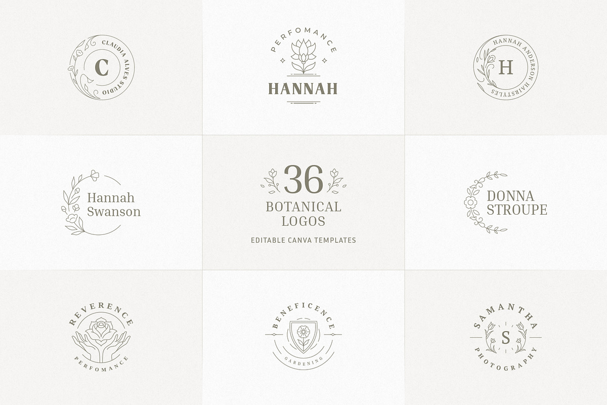 36 Botanical Logo Templates | Canva, a Branding & Logo Template by Vasya Kobelev (Photo 1 of 10)
