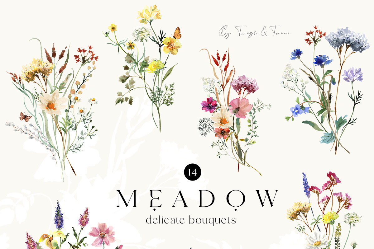 Meadow Wildflower Graphics, an Illustration by Twigs and Twine (Photo 12 of 14)
