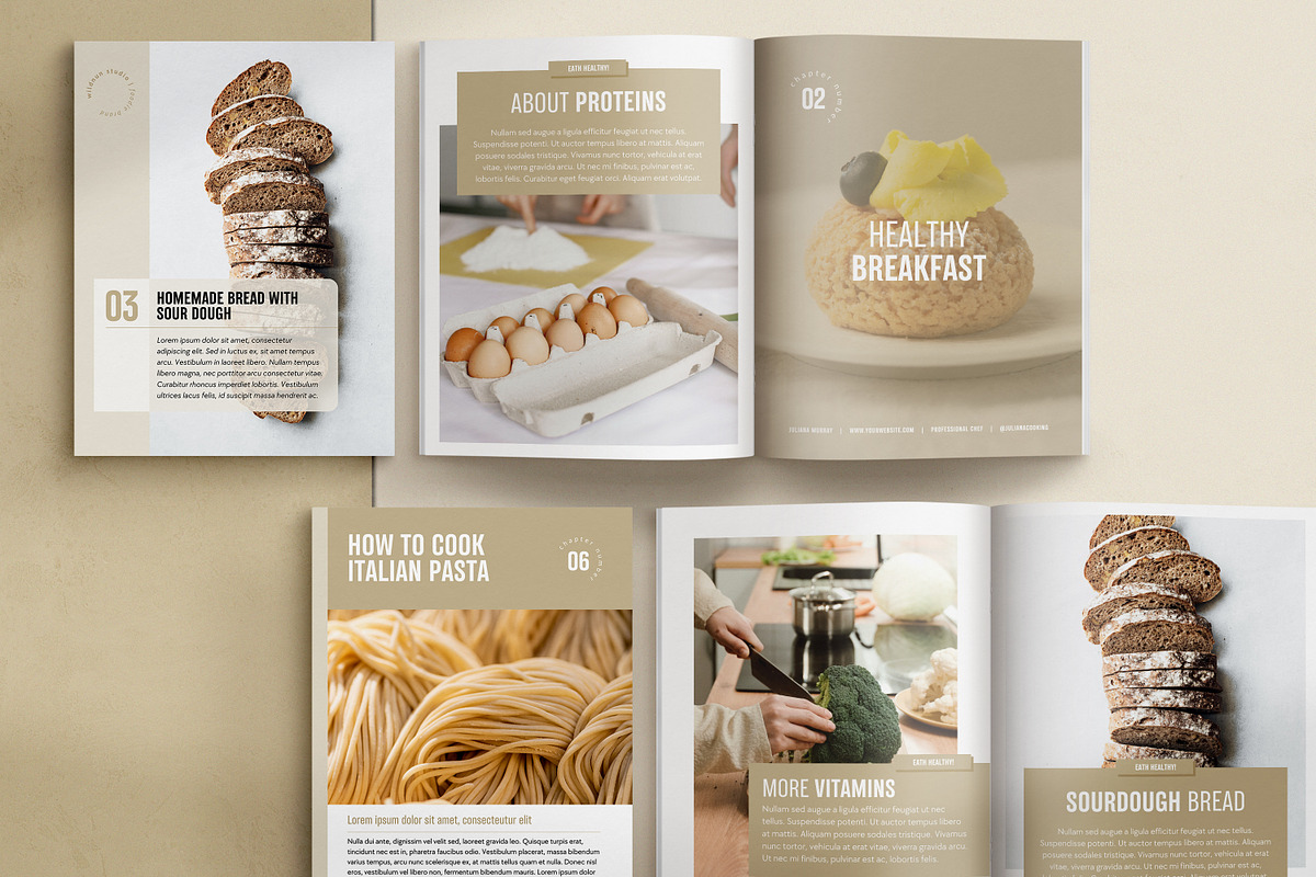 Cookbook / Recipe eBook for Canva, a Magazine Template by Wildnun Studio (Photo 7 of 20)