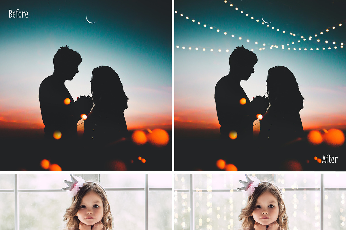 Bokeh String Lights Photo Overlays, a Brushes & More by MockTurtleStudio (Photo 8 of 9)