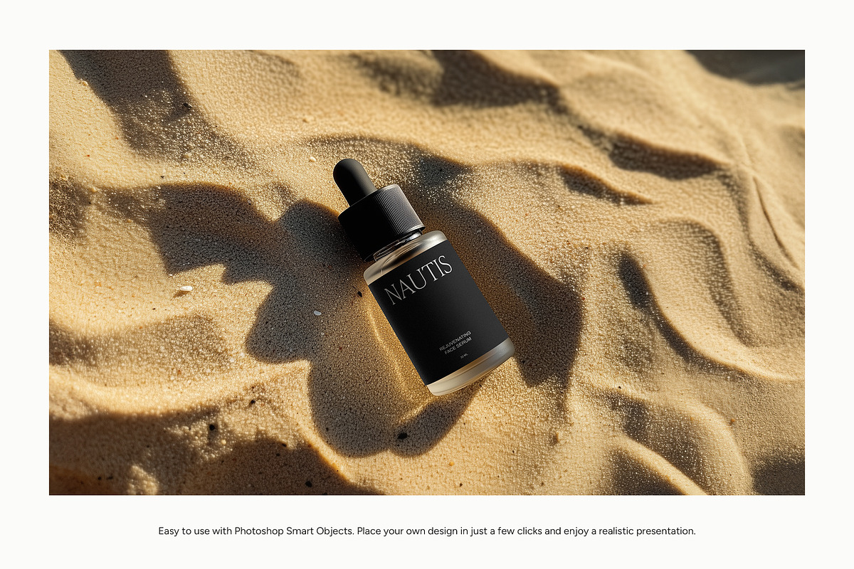 Coastal Cosmetic Bottle Mockups, a Packaging Mockup by Wildfield Studio (Photo 3 of 6)