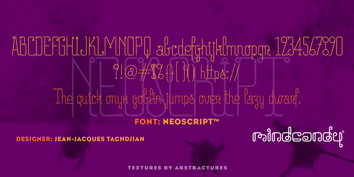 Neoscript™, a Script Font by MINDCANDY