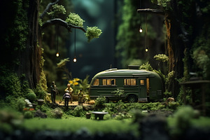 Camping in a lush green forest, a Photo by Beautiful things