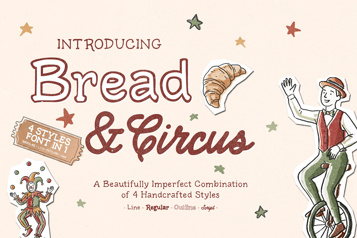 Bread And Circus | Artistic Font Duo, a Handwritten Font by deadlock studio (Photo 1 of 12)