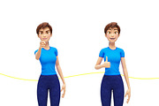 Jenny Cartoon 3D Character Promo Set, a Person Illustration by Oleg Ribar (Thumbnail 24 of 26)