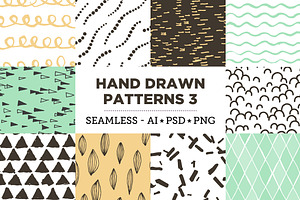 100 Hand Drawn Patterns Bundle