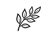 Hand Drawn Leaf Line Art Bundle, an Illustration by hafijul (Thumbnail 36 of 51)