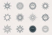 Hand drawn Mystical Sun & Moon Set, an Illustration by KirillsWorkshop (Thumbnail 8 of 11)