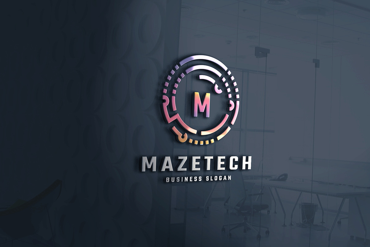 Maze Tech Letter M Logo, a Branding & Logo Template by Design_Planet (Photo 5 of 7)