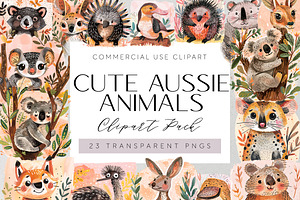 Cute Australian Animal Clipart PNG