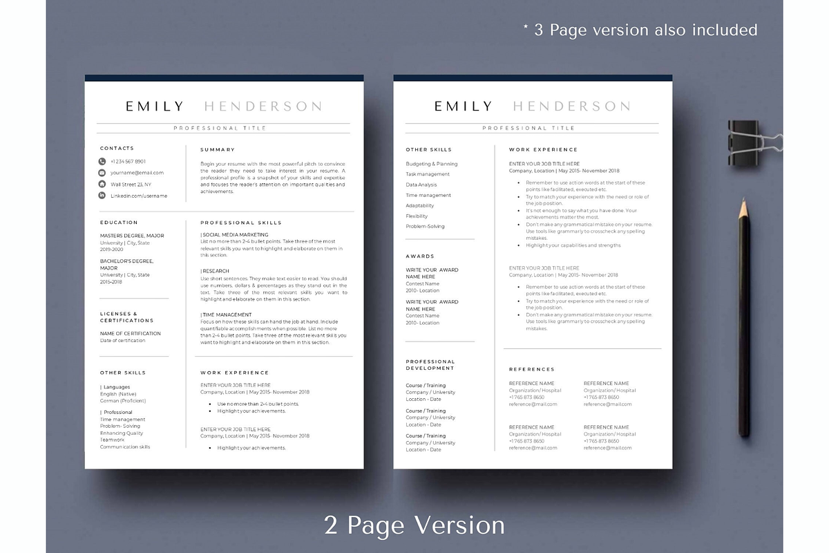 Student Resume template Word & Docs, a Resume Template by Climbwithelevator (Photo 2 of 8)