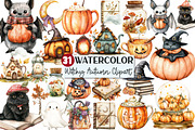 Cute Witchy Autumn Clipart, an Illustration by Rose Art (Thumbnail 1 of 7)