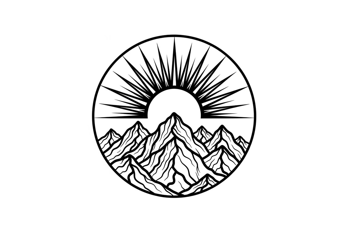 Mountain Sun Circle Design Bundle, an Illustration by Creativeshirt (Photo 29 of 31)