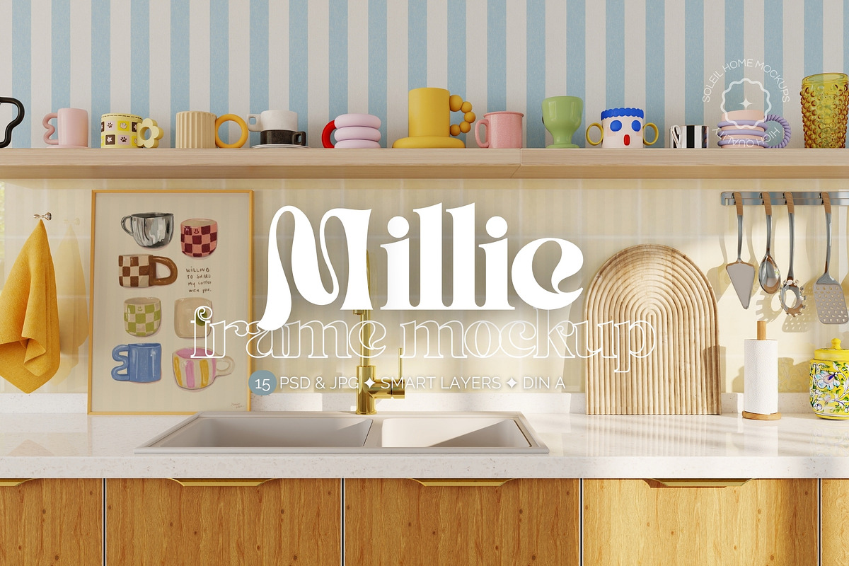 MILLIE | Kitchen Frame Mockup Set, a Household Mockup by SoleilHomeMockups (Photo 1 of 12)
