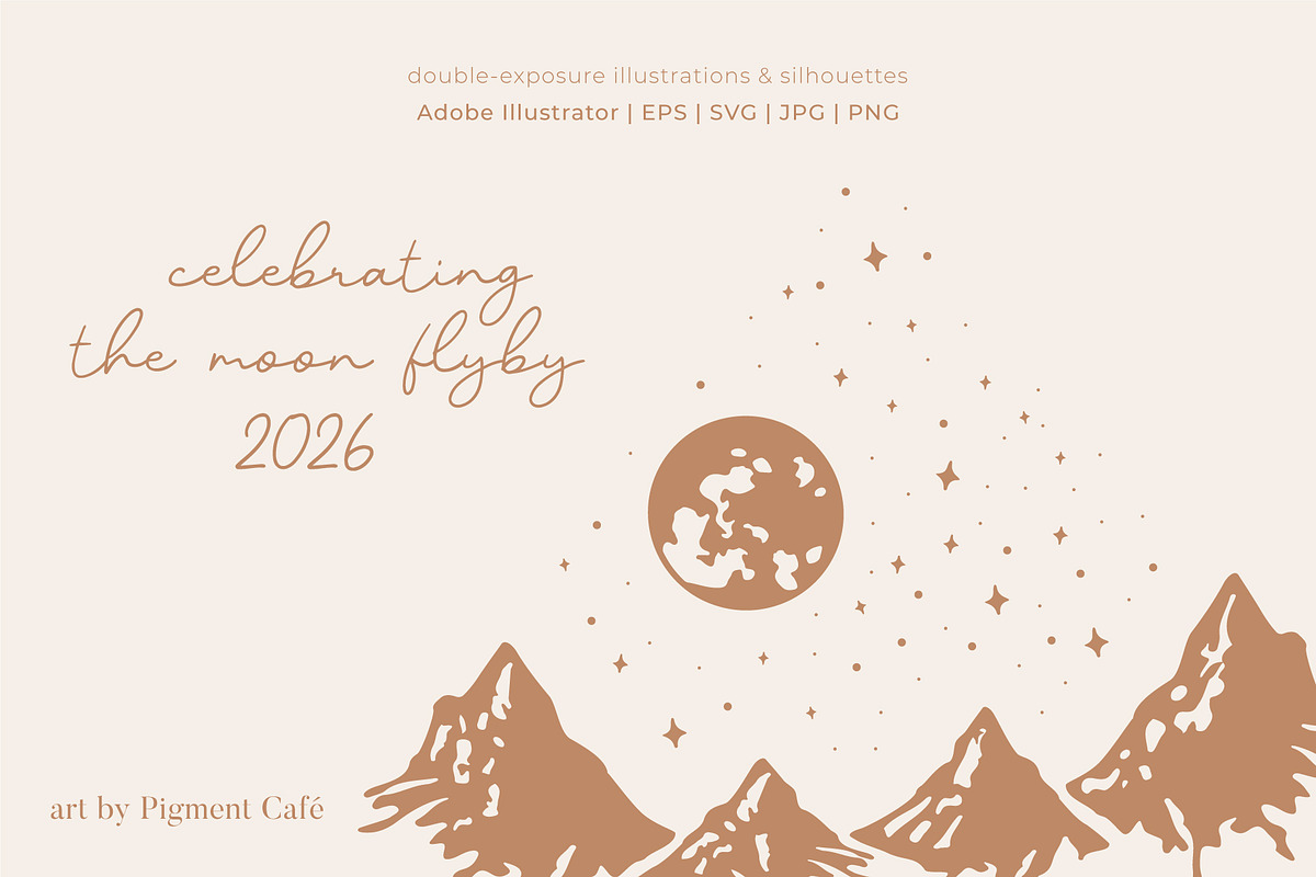 Double Exposure Wildlife & Camping, an Animal Illustration by Pigment Café (Photo 3 of 5)