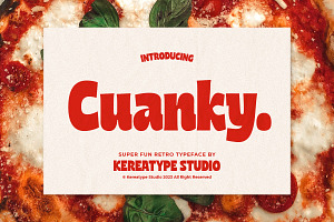 Cuanky Super Fun Retro Pizza Font