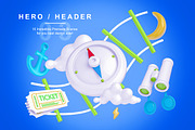 Bright Travel Items Scene Generator, a Product Mockup by mysuperproject (Thumbnail 9 of 16)
