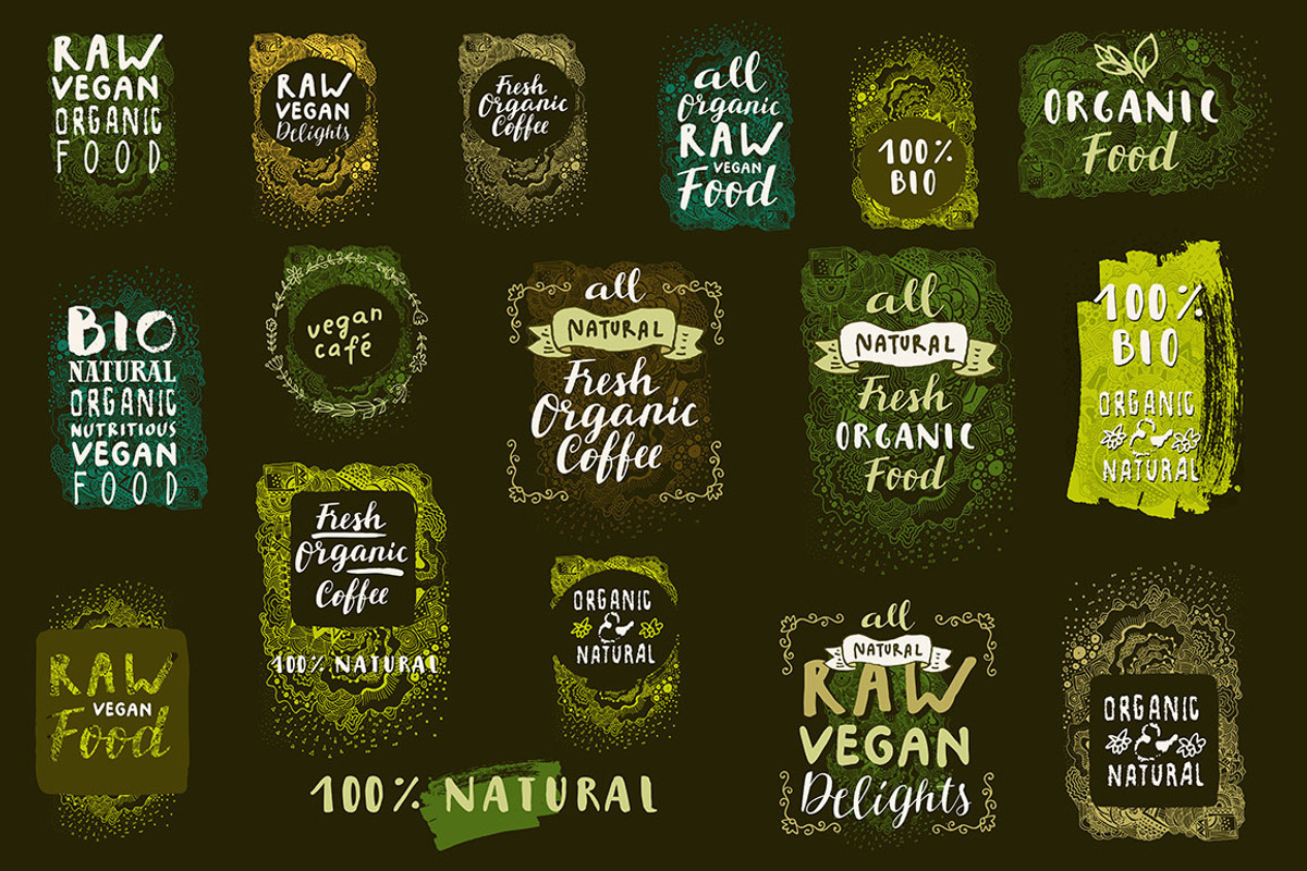 Organic Logo Templates, a Food Illustration by Soulful Vectors