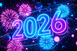 2026 New Year Celebration with Neon, a Holiday Photo by Rafoz