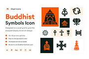 Buddhist Symbols Icons, a Solid Icon by Prosymbols (Thumbnail 1 of 6)