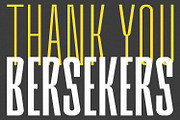 Bersekers Family - Condensed Sans, a Sans Serif Font by Eotype Studio (Thumbnail 13 of 13)