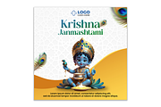 Krishna Janmashtami 5 post, a Social Media Template by AyyazMomin (Thumbnail 4 of 5)