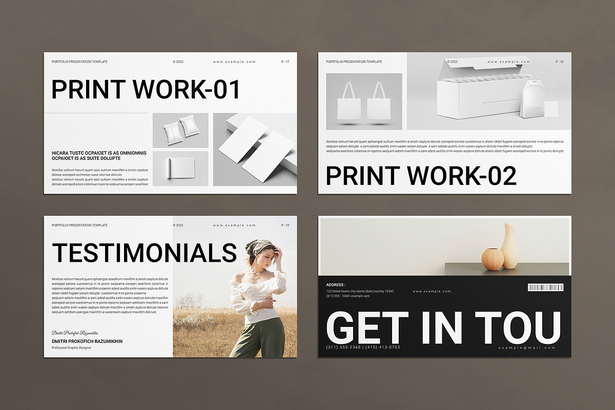 Portfolio Presentation Template, a Presentation Template by E-Type (Photo 6 of 6)