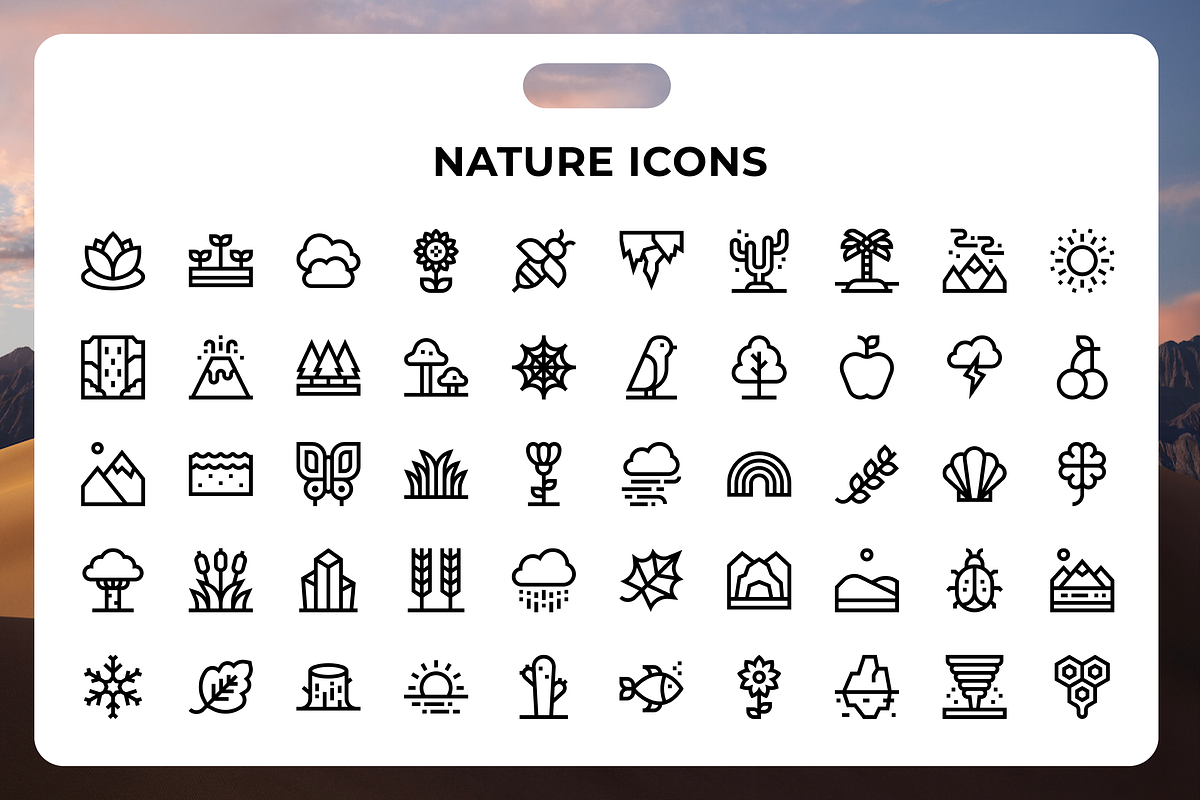 Nature Icons, an Icon by Wencory | Creative Market