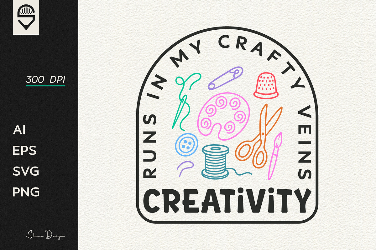 Colorful craft tools illustration, a Graphic by shaondesigns (Photo 1 of 4)
