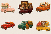 Fall Autumn Truck Sublimation Clipar, an Illustration by SVGArt (Thumbnail 7 of 8)