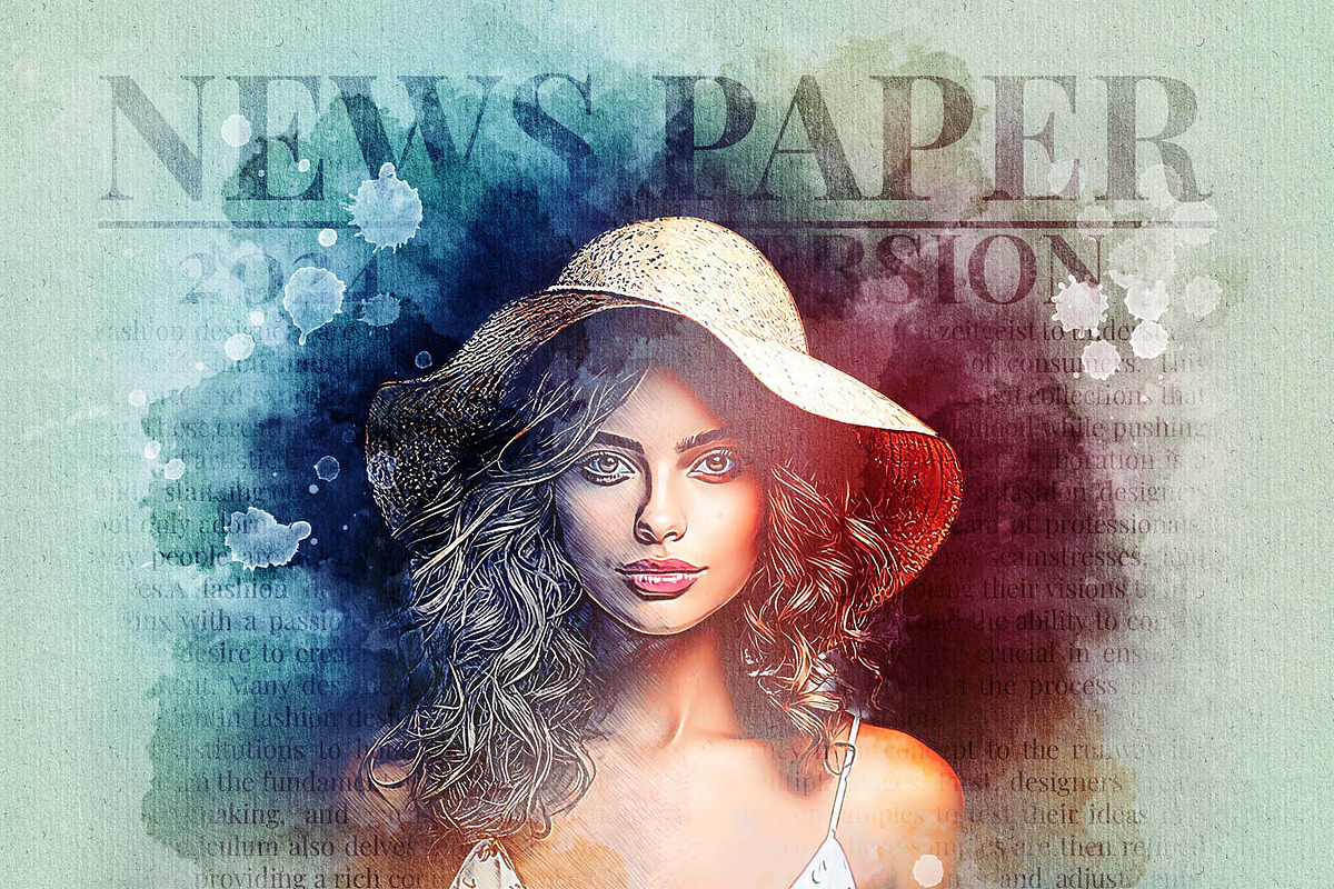 News Paper Mixed Media Art Effect, an Action Add-On by MRI STUDIO (Photo 43 of 43)