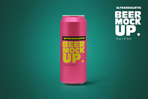 16oz Clean Beer Can Mockup, a Packaging Mockup by SmartDesigns