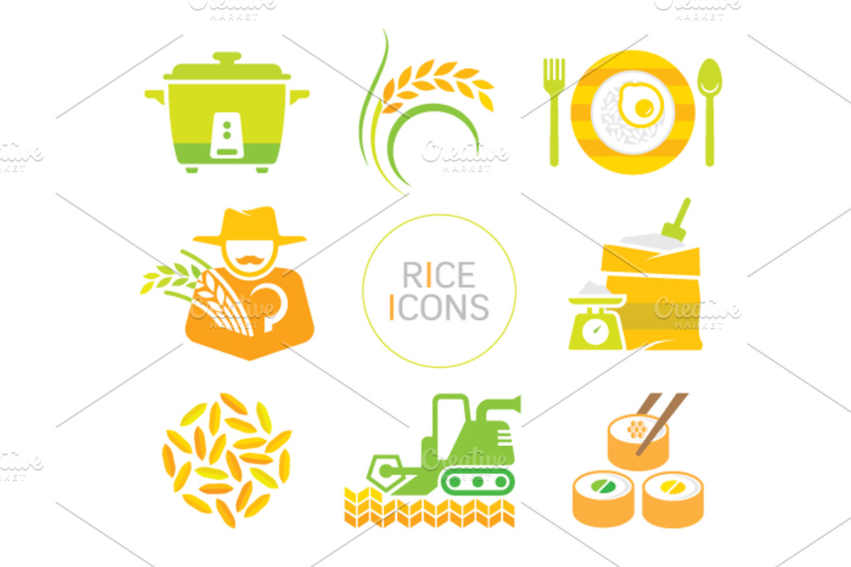 rice icon set, an Icon by Watchada's factory
