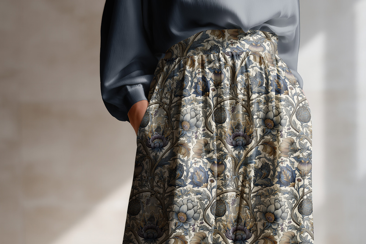 Satin Maxi Skirt Editable Mockup PSD, a Bottom Mockup by 1001 mockups (Photo 8 of 9)